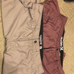 Quicksilver and Hurley shorts